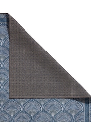 Catherine Lansfield Blue Deco Peacock Washable Rug - Image 3 of 6