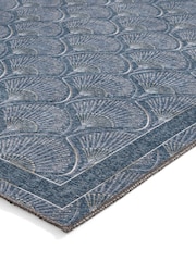 Catherine Lansfield Blue Deco Peacock Washable Rug - Image 4 of 6