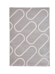 Catherine Lansfield Grey Linear Curve Modern Geometric Rug - Image 2 of 6