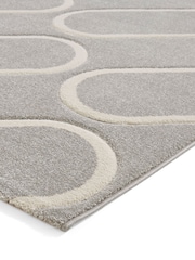 Catherine Lansfield Grey Linear Curve Modern Geometric Rug - Image 4 of 6