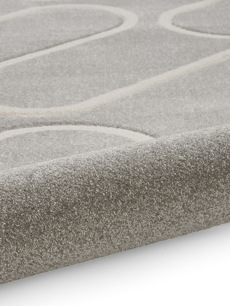 Catherine Lansfield Grey Linear Curve Modern Geometric Rug - Image 6 of 6