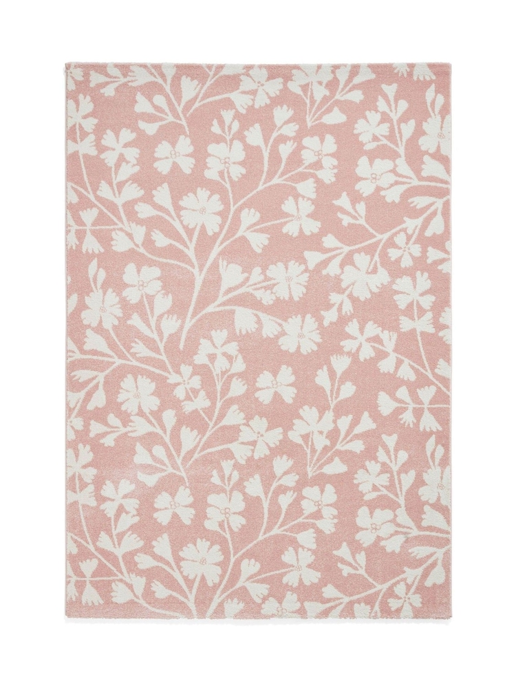 Catherine Lansfield Pink Grace Floral Rug - Image 2 of 6