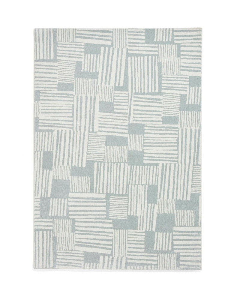 Catherine Lansfield Green Blocks Modern Abstract Rug - Image 2 of 6 Catherine Lansfield Green Blocks Modern Abstract Rug - Image 2 of 6