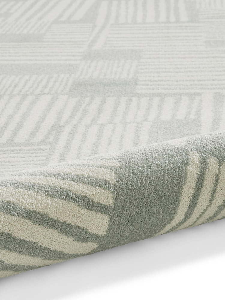 Catherine Lansfield Green Blocks Modern Abstract Rug - Image 6 of 6 Catherine Lansfield Green Blocks Modern Abstract Rug - Image 6 of 6