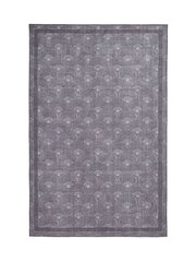 Catherine Lansfield Grey Deco Peacock Washable Rug - Image 2 of 6
