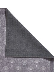 Catherine Lansfield Grey Deco Peacock Washable Rug - Image 3 of 6