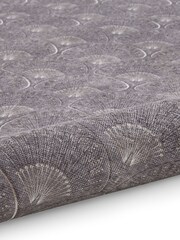 Catherine Lansfield Grey Deco Peacock Washable Rug - Image 4 of 6