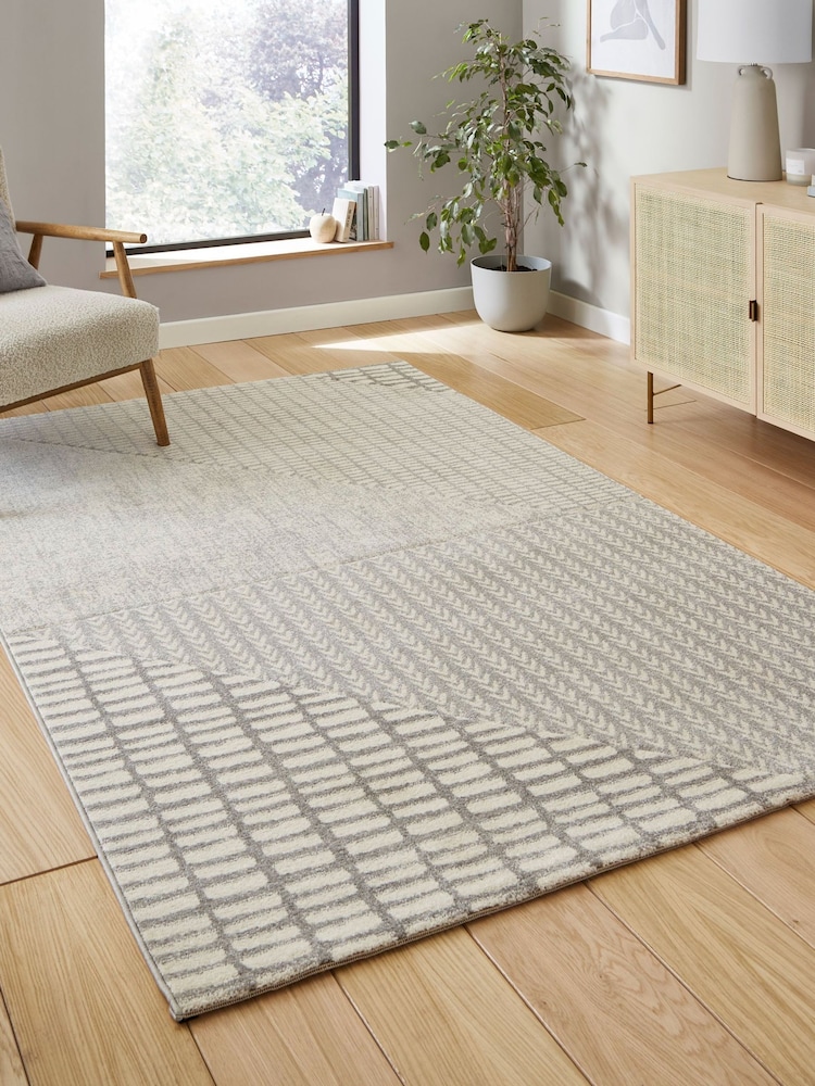 Catherine Lansfield Grey Larsson Modern Abstract Rug - Image 1 of 6 Catherine Lansfield Grey Larsson Modern Abstract Rug - Image 1 of 6