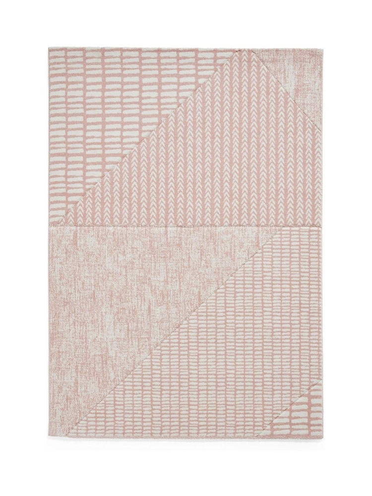 Catherine Lansfield Pink Larsson Modern Abstract Rug - Image 2 of 6 Catherine Lansfield Pink Larsson Modern Abstract Rug - Image 2 of 6