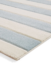 Catherine Lansfield Blue Cove Stripe Modern Linear Rug - Image 4 of 6