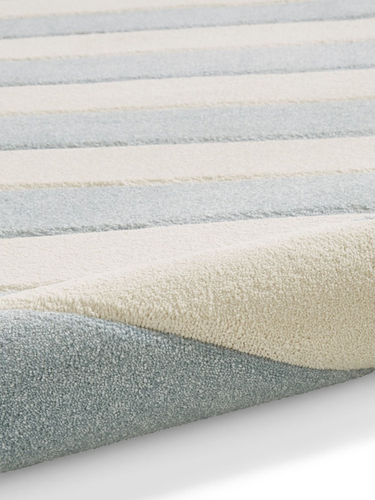 Catherine Lansfield Blue Cove Stripe Modern Linear Rug - Image 6 of 6
