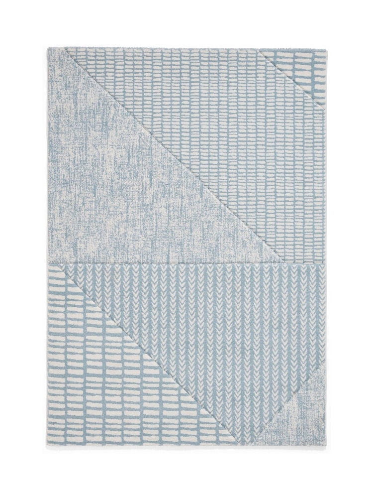Catherine Lansfield Blue Larsson Modern Abstract Rug - Image 2 of 6