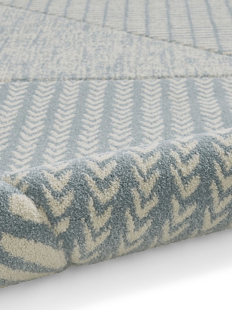 Catherine Lansfield Blue Larsson Modern Abstract Rug - Image 6 of 6