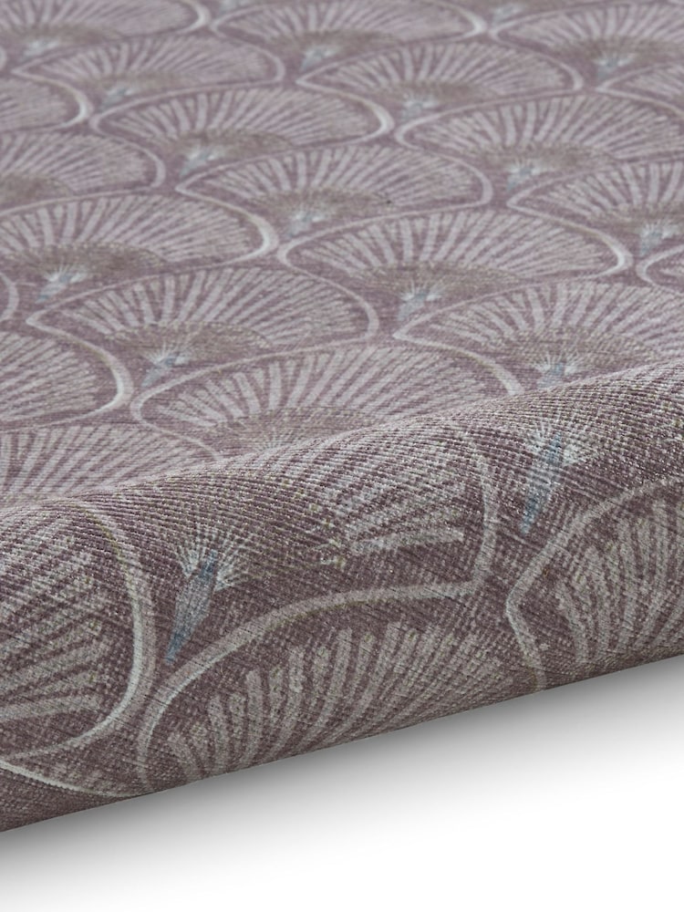 Catherine Lansfield Purple Deco Peacock Washable Rug - Image 6 of 6