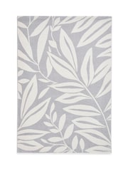 Catherine Lansfield Grey Sorral Leaves Botanical Rug - Image 2 of 6