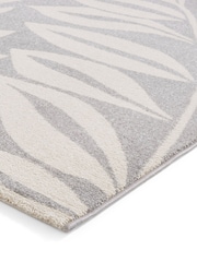 Catherine Lansfield Grey Sorral Leaves Botanical Rug - Image 4 of 6