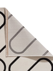 Catherine Lansfield White Linear Curve Modern Geometric Rug - Image 3 of 6