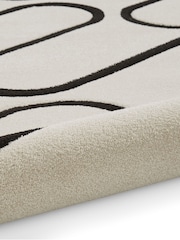 Catherine Lansfield White Linear Curve Modern Geometric Rug - Image 6 of 6