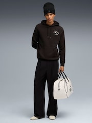 Puma Black Mens Classic Backprint Graphic Hoodie - Image 3 of 5
