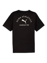 Puma Black Mens Classic Bakcprint Graphic T-Shirt - Image 5 of 5