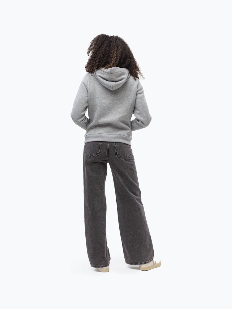 Hype. Womens Grey Drawcord Pullover Hoodie - Image 2 of 3