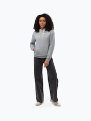 Hype. Womens Grey Drawcord Pullover Hoodie - Image 3 of 3