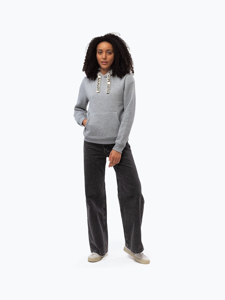 Hype. Womens Grey Drawcord Pullover Hoodie - Image 3 of 3
