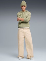 Puma Khaki Green Mens Classic Backprint Graphic Hoodie - Image 3 of 5