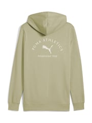 Puma Khaki Green Mens Classic Backprint Graphic Hoodie - Image 5 of 5