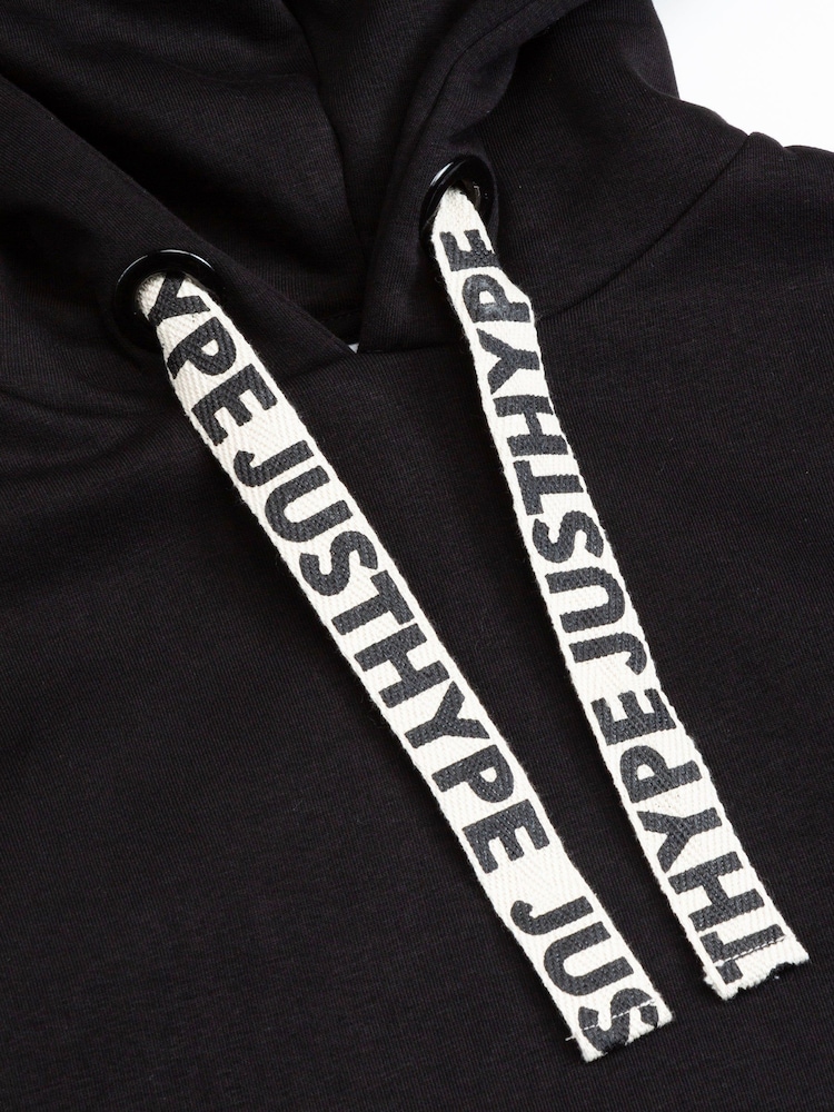 Hype. Womens Drawcord Pullover Black Hoodie - Image 5 of 6
