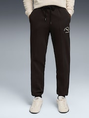 Puma Black Mens Classic Graphic Joggers - Image 2 of 5