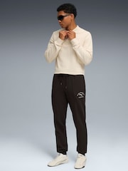 Puma Black Mens Classic Graphic Joggers - Image 3 of 5