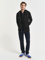 GANT Black Contrast Piqué Polo Shirt - Image 4 of 4