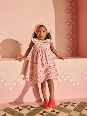 Pink Cherry Print Cath Kidston Collar Dress (3mths-8yrs) - Image 1 of 7