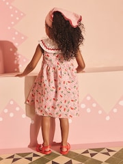 Pink Cherry Print Cath Kidston Collar Dress (3mths-8yrs) - Image 2 of 7