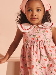 Pink Cherry Print Cath Kidston Collar Dress (3mths-8yrs) - Image 3 of 7