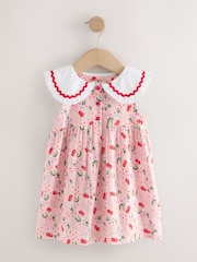 Pink Cherry Print Cath Kidston Collar Dress (3mths-8yrs) - Image 4 of 7