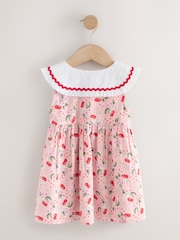 Pink Cherry Print Cath Kidston Collar Dress (3mths-8yrs) - Image 5 of 7