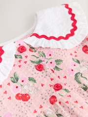 Pink Cherry Print Cath Kidston Collar Dress (3mths-8yrs) - Image 7 of 7