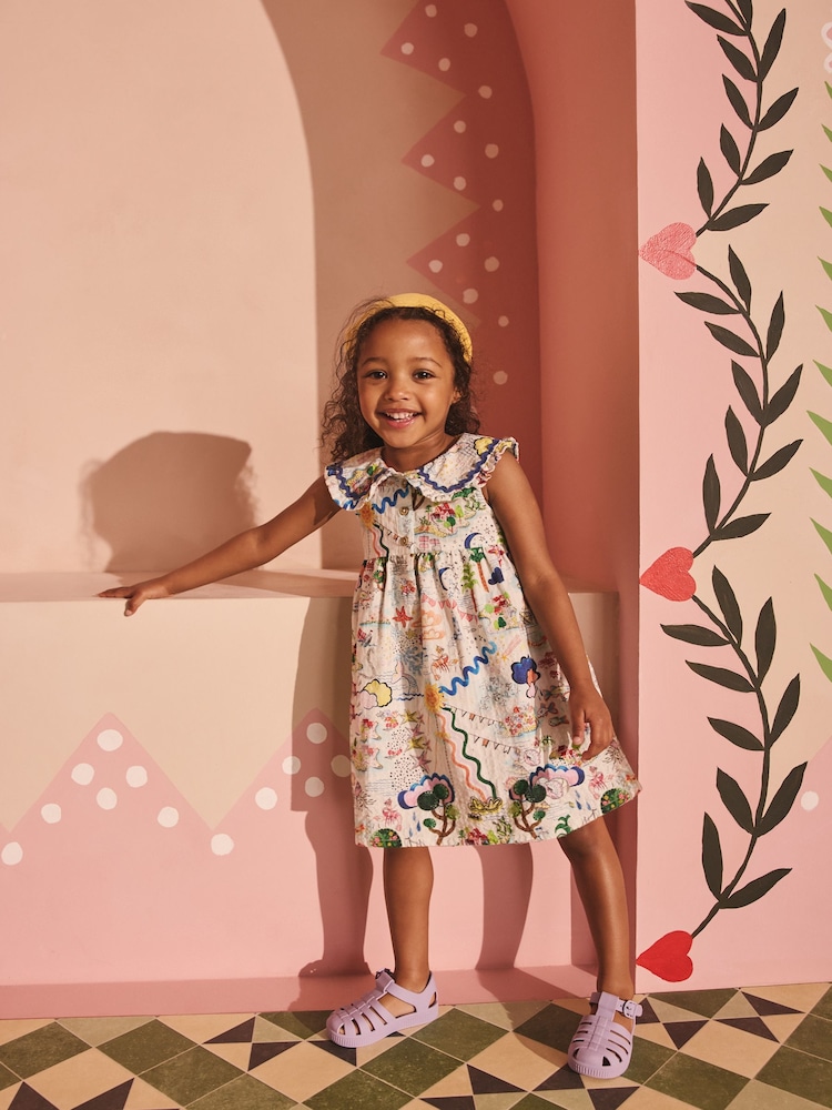Multi Print Cath Kidston Collar Dress (3mths-8yrs) - Image 2 of 8