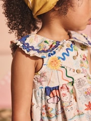 Multi Print Cath Kidston Collar Dress (3mths-8yrs) - Image 4 of 8