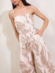 Lipsy Palm Print Jumpsuit with Removable Cami Straps - Imagen 3 de 4