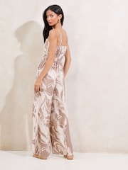 Lipsy Palm Print Jumpsuit with Removable Cami Straps - Imagen 4 de 4
