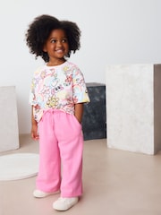 Bright Pink Wide Leg Sweat Joggers (3mths-7yrs) - Image 2 of 8