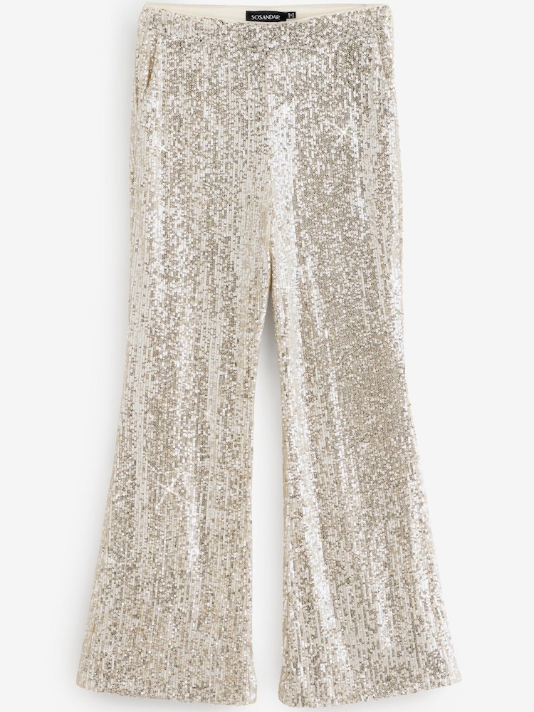 Sosandar Gold Sequin Trousers - Image 1 of 1
