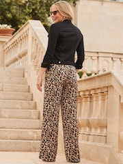 Sosandar Brown Animal Print Trousers - Image 2 of 6