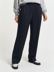 GANT Blue Straight Leg Fluid Pants - Image 1 of 4