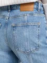 GANT Blue Relaxed Fit Stretch Seam Jeans - Image 6 of 7