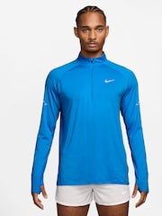 Nike Hero Blue Dri-FIT Stride Half Zip Midlayer Running Top - Image 1 of 4