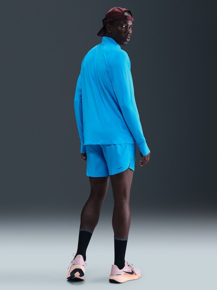 Nike Hero Blue Dri-FIT Stride Half Zip Midlayer Running Top - Image 5 of 5